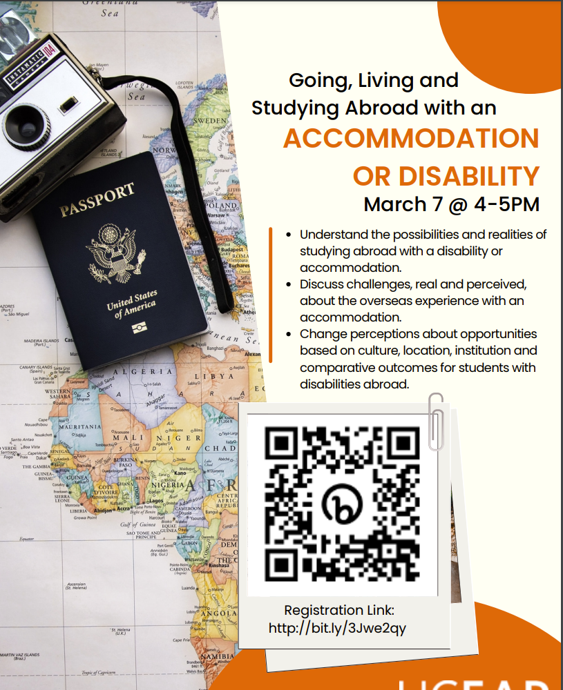 Going, Living, and Studying Abroad with an Accommodation or Disability flyer
