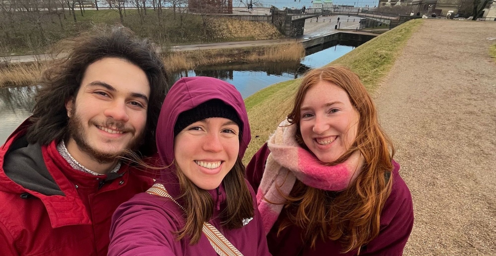 UCEAP Scholarships Header image with three students pictured abroad