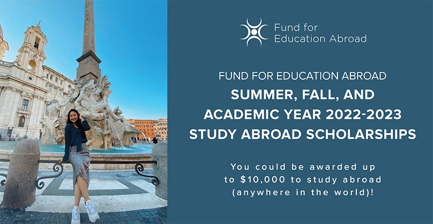 Image captured from the Fund for Education Abroad flyer